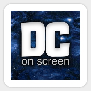 DC on SCREEN Podcast Logo (Blue) Sticker